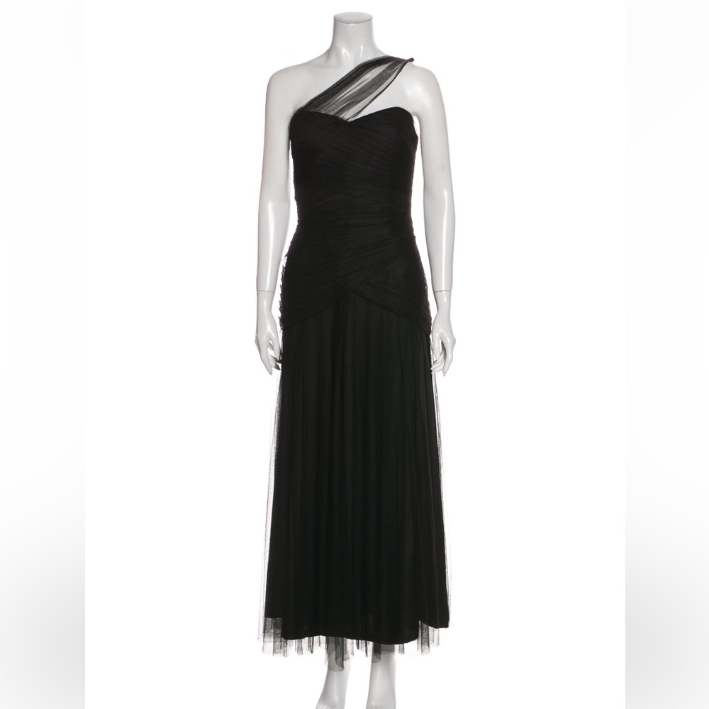 Monique lhuillier bridesmaid dress black size 8